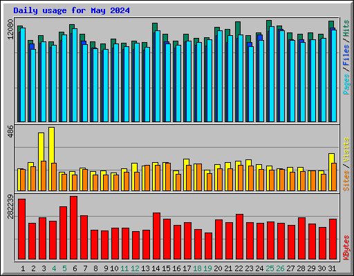 Daily usage for May 2024