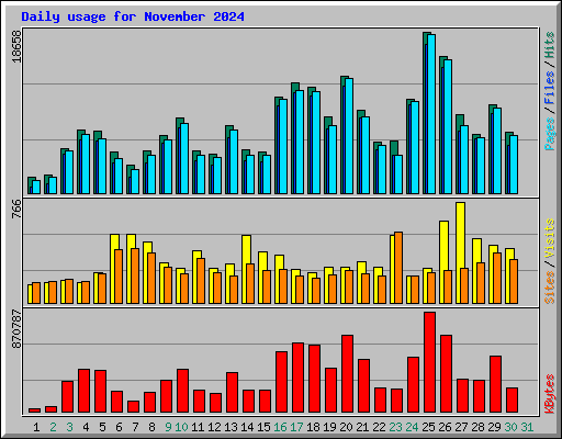 Daily usage for November 2024