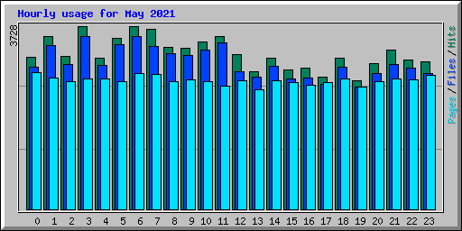 Hourly usage for May 2021