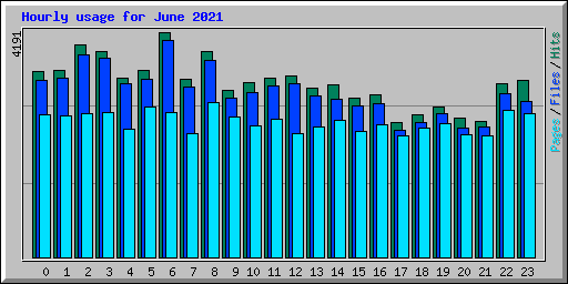 Hourly usage for June 2021