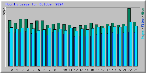 Hourly usage for October 2024