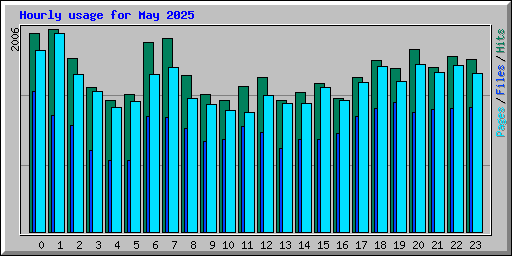 Hourly usage for May 2025